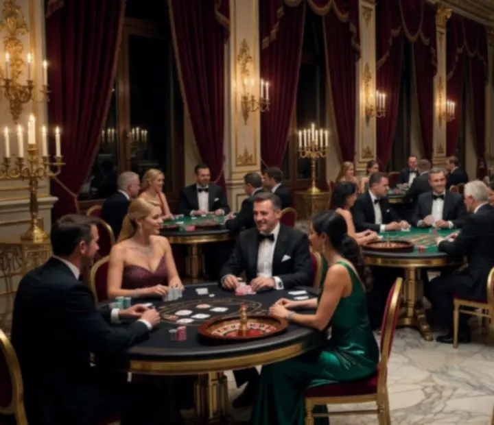 VIP Casino Night w eleganckiej, nastrojowo oświetlonej przestrzeni
